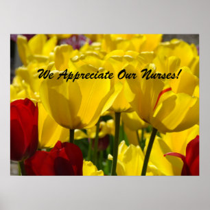 Nurses Week poster Tulips Appreciate Our Nurses!