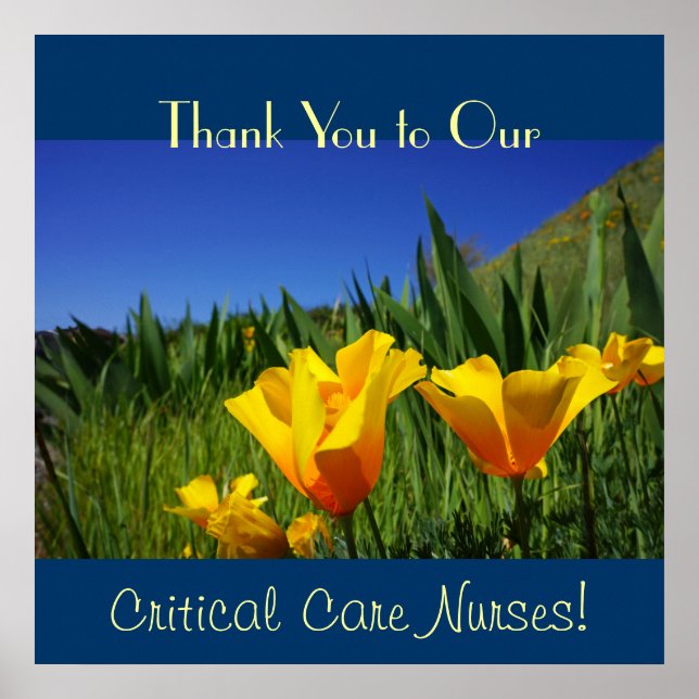 Nurse's Week posters Thank you Critical Care RN (Front)