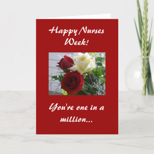 Nurses Week-Red and Yellow Roses Card
