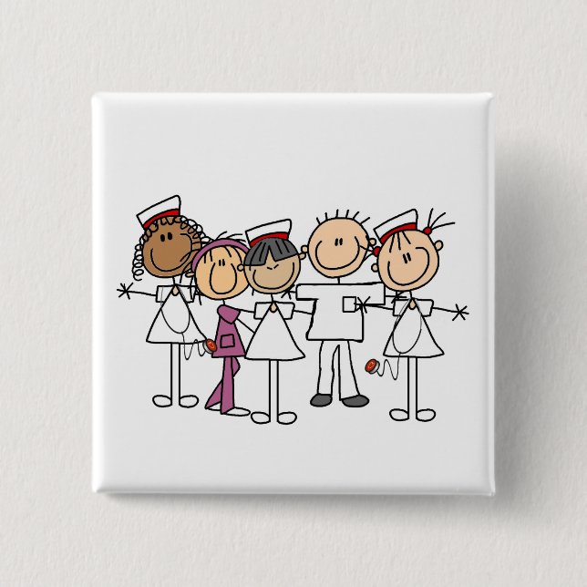 Nurses Week T-shirts and Gifts 2 Inch Square Button (Front)