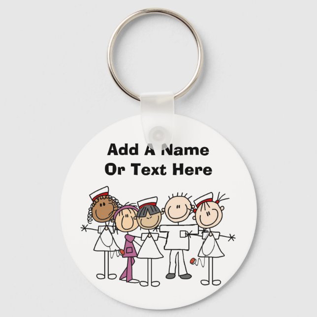 Nurses Week T-shirts and Gifts Keychain (Front)