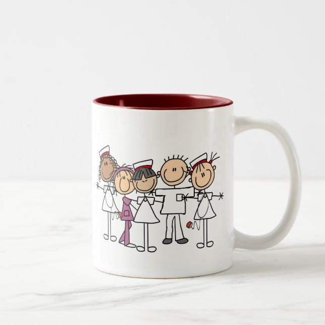 Nurses Week T-shirts and Gifts Two-Tone Coffee Mug (Right)