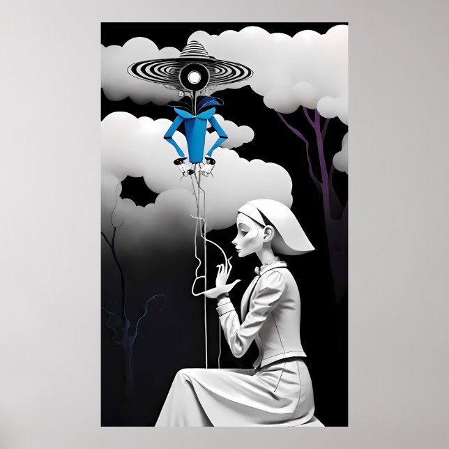 Nursing a Wounded Dream Ken Gauge Surreal Poster (Front)