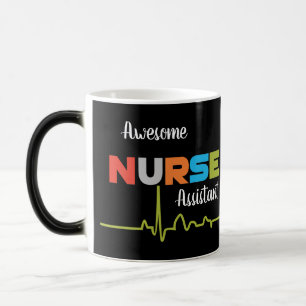 Nursing Assistant Awesome Fun Letters Black Mug