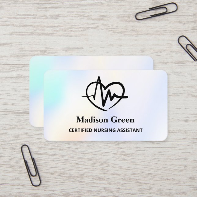 Nursing Assistant CNA Business Card (Front/Back In Situ)