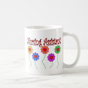 Nursing Assistant Gifts--Floral Design Coffee Mug