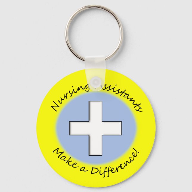 Nursing Assistant Gifts "Making a Difference" Keychain (Front)