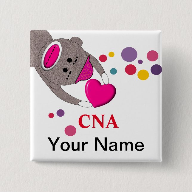 Nursing Assistant Name Badge Pins Customizable II (Front)
