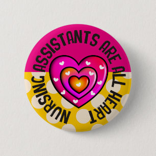 Nursing Assistants All Heart Button