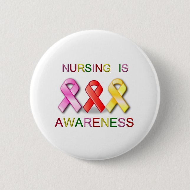 NURSING AWARENESS 2 INCH ROUND BUTTON (Front)