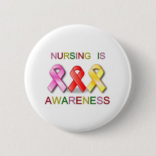 NURSING AWARENESS 2 INCH ROUND BUTTON