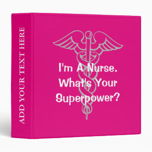 Nursing binder with funny quote for super nurse