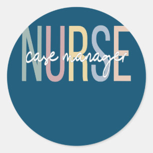 Nursing Case Management Boho Nurse Case Manager  Classic Round Sticker