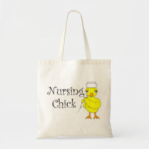 Nursing Chick Text Tote Bag