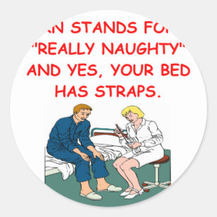 nursing classic round sticker