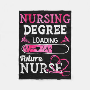 Nursing Degree Loading Future Nurse Profession  Fleece Blanket