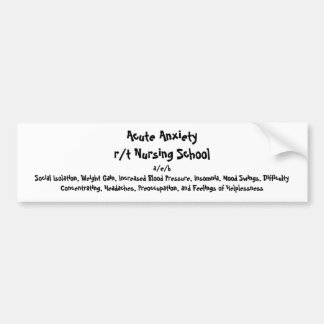 Nursing Diagnosis Bumper Sticker