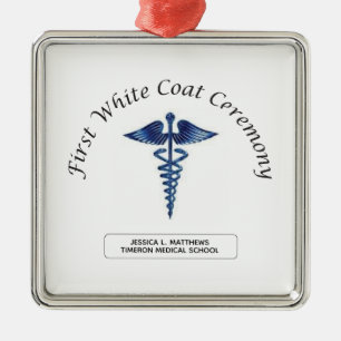 Nursing First White Coat Ceremony Metal Ornament