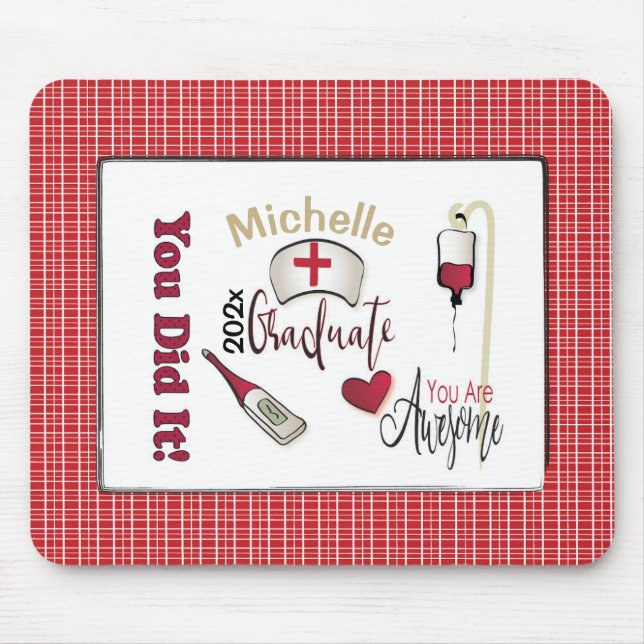 Nursing Graduation Gift Idea Mouse Pad (Front)