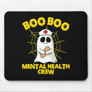 Nursing Halloween Costume Mental Health Nurse Boo Mouse Pad