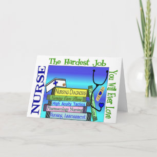 Nursing "Hardest Job You'll Ever Love" Gifts Card