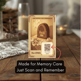 Nursing Home Visit Gift   Interactive Retro Music  Postcard
