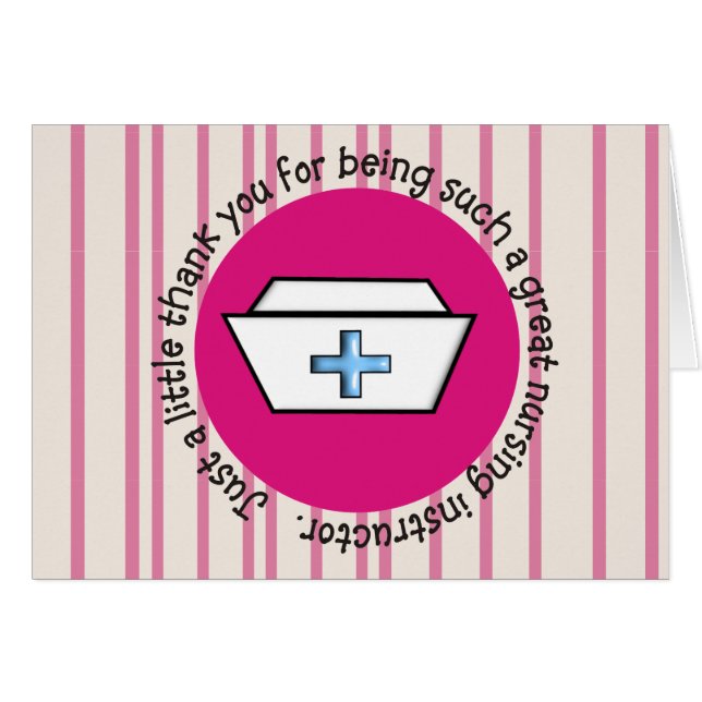 Nursing Instructor Appreciation Card #3 (Front Horizontal)