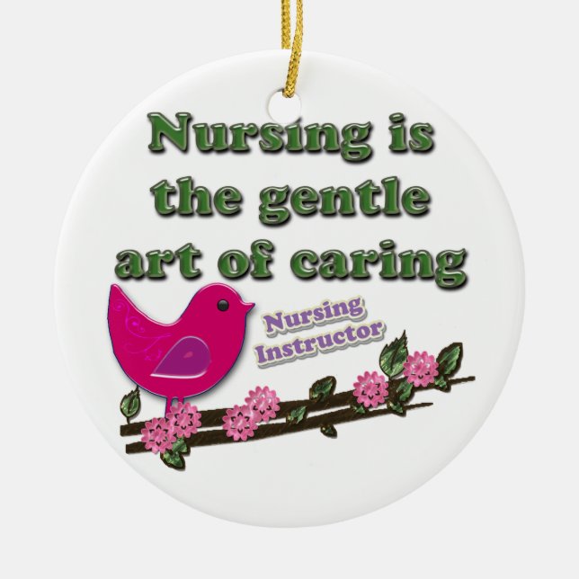 Nursing Instructor Ceramic Ornament (Front)