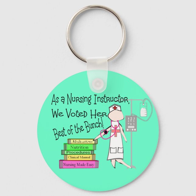 NURSING INSTRUCTOR Gifts Keychain (Front)