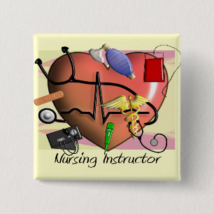 Nursing Instructor Thank You Gifts 2 Inch Square Button