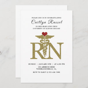 Nursing invite, nurse graduate, Graduation Invitat Invitation