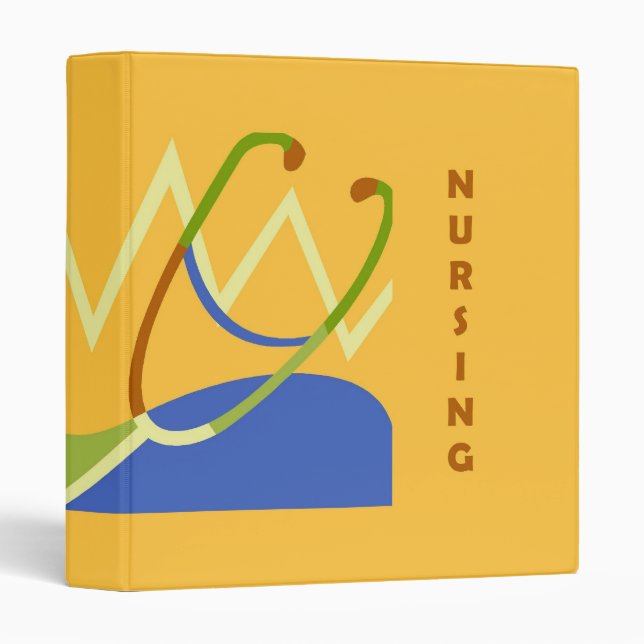 Nursing Is Caring Binder - Yellow (Front/Spine)