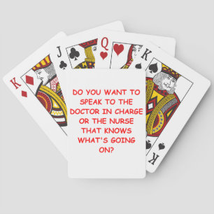 nursing joke playing cards