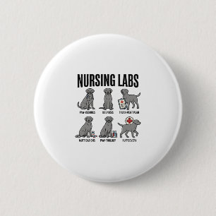 Nursing Labs Dog Medical Pun Vector Shirt Design_1 2 Inch Round Button
