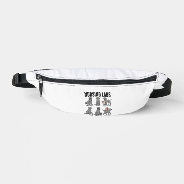 Nursing Labs Dog Medical Pun Vector Shirt Design_1 Fanny Pack (Front)
