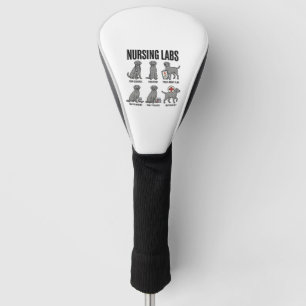 Nursing Labs Dog Medical Pun Vector Shirt Design_1 Golf Head Cover