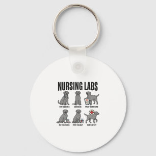 Nursing Labs Dog Medical Pun Vector Shirt Design_1 Keychain