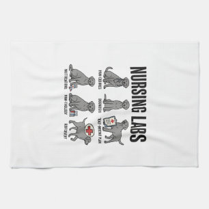 Nursing Labs Dog Medical Pun Vector Shirt Design_1 Kitchen Towel