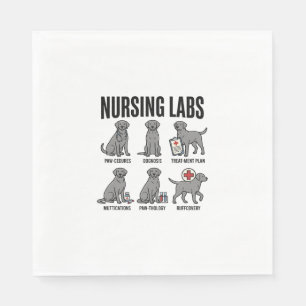 Nursing Labs Dog Medical Pun Vector Shirt Design_1 Napkin