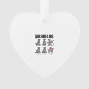 Nursing Labs Dog Medical Pun Vector Shirt Design_1 Ornament