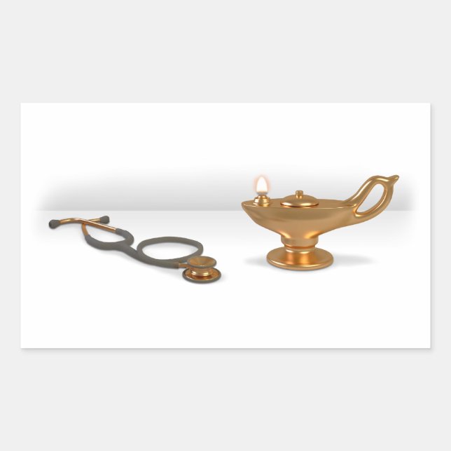 Nursing Lamp And Stethoscope Sticker (Front)