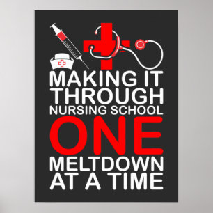 Nursing Life Making It Through Nursing School Poster