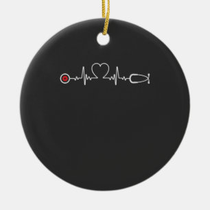Nursing Life   Nurse Heartbeat Ceramic Ornament