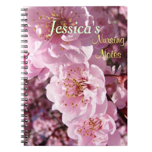 Nursing Notes notebooks gifts Add Nurse's Name (Front)