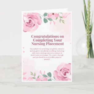 Nursing Placement Congratulations Card
