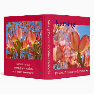 Nursing Policies Procedures Protocols Pink Dogwood Binder