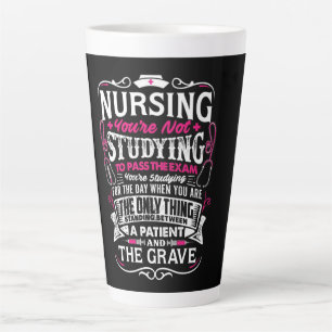 Nursing Quote Typography Latte Mug