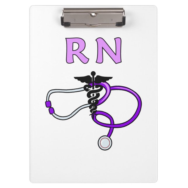 Nursing RN Stethoscope Clipboard (Front)