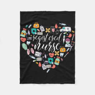 Nursing Schoo Design Registered Nurse   Fleece Blanket