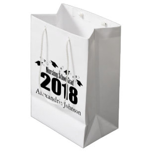 Nursing School 2018 Graduation Gift Bag (Black Cap